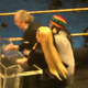 Illustration for article titled Idiot In The Ring Tackles Bret Hart During WWE Hall Of Fame Ceremony